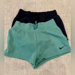 Nike Black and Teal Women's Shorts Duo